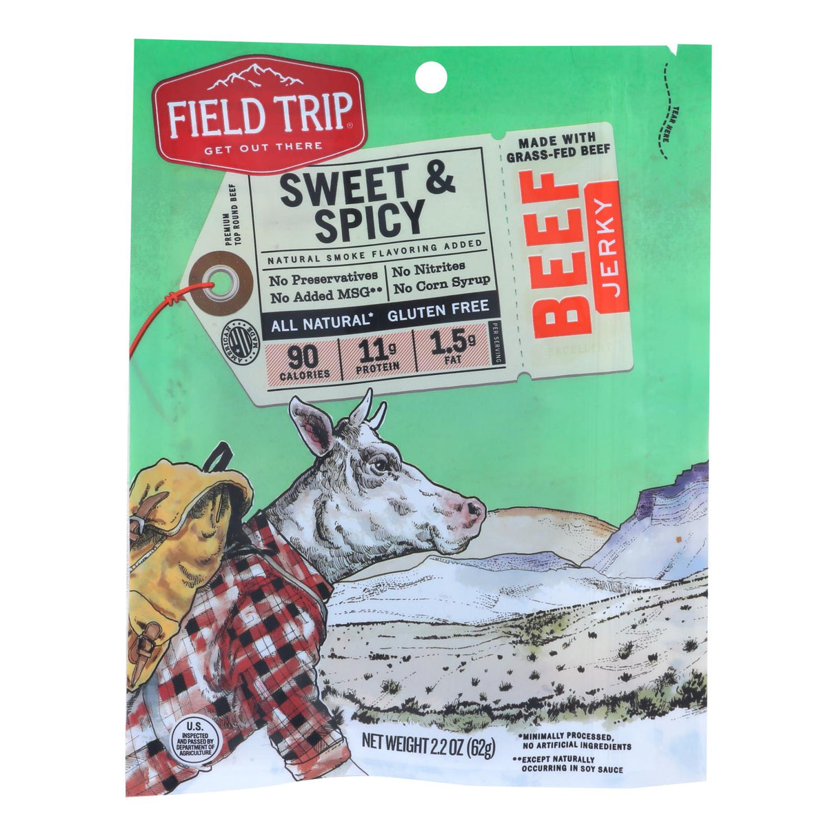 Beef Jerky, Sweet & Spicy, Pieces,9 - 2.2 OUNCE