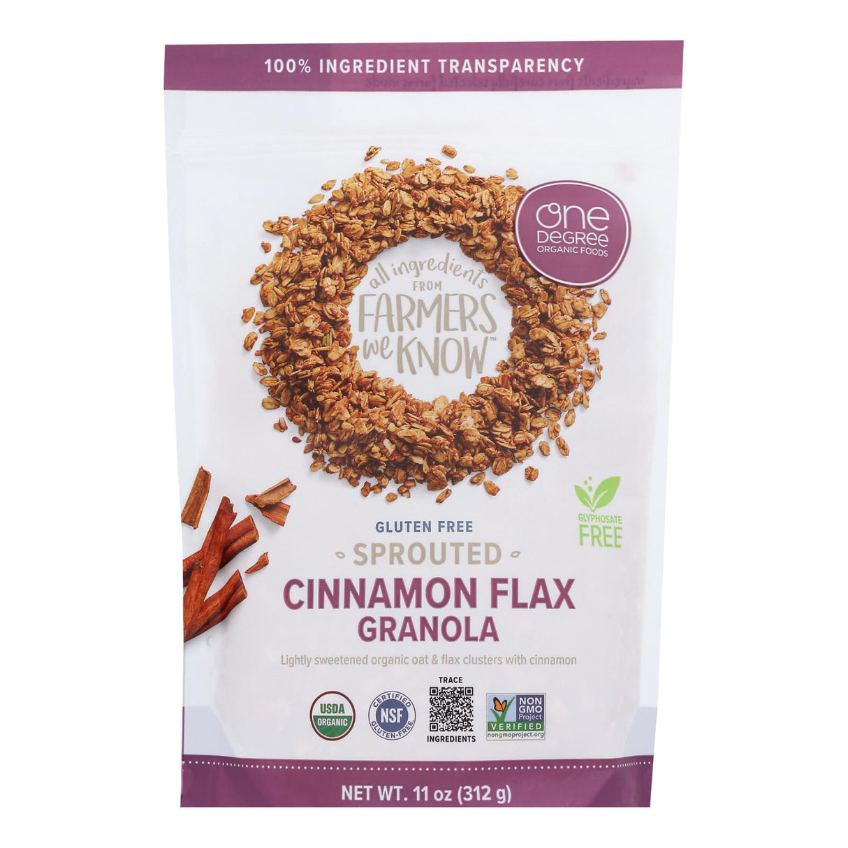 Granola, Sprouted Oat, Cinnamon Flax,6 - 11 OUNCE