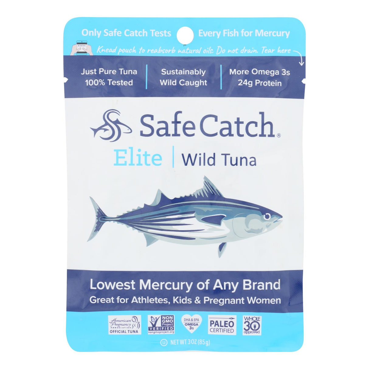 Tuna, Wild-Caught, Pouch,12 - 3 OUNCE