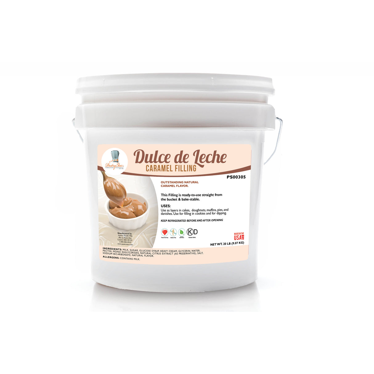 Sauce, Dulce de Leche, Ready-to-Use, Shelf-Stable,1 - 20 POUND