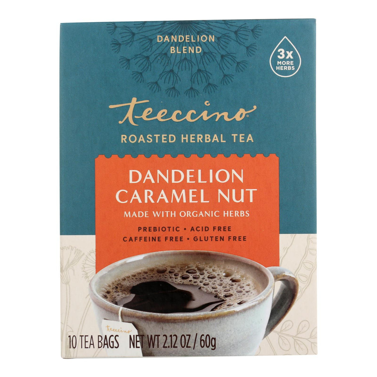 Tea, Dandelion Caramel Nut, Individually Wrapped with String,6 - 10 COUNT