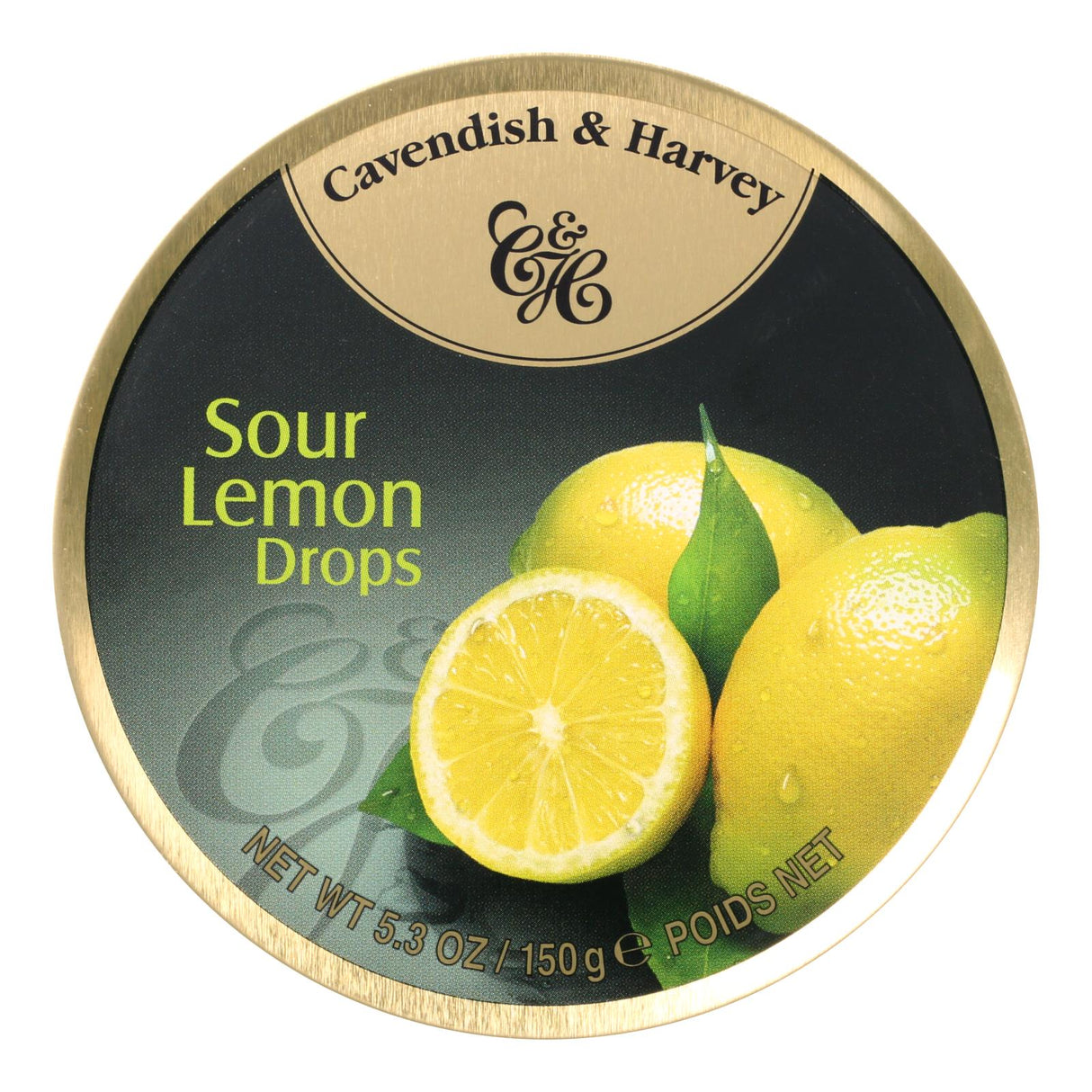 Hard Candy Drops, Sour Lemon, Tin,12 - 5.3 OUNCE