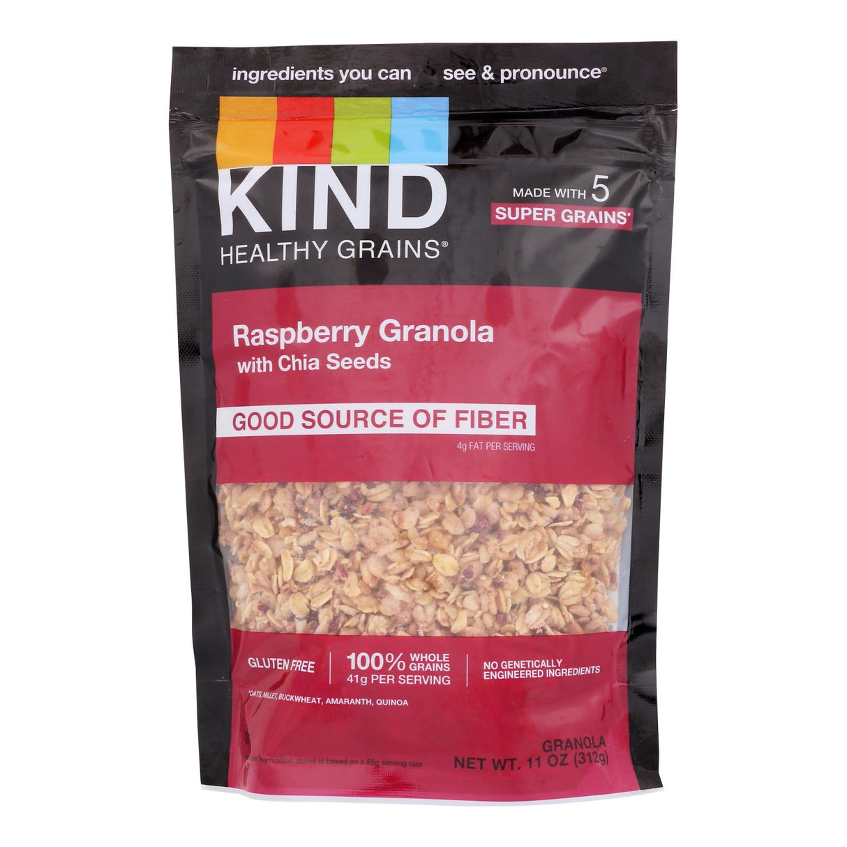 Granola, Raspberry, with Chia Seeds,6 - 11 OUNCE