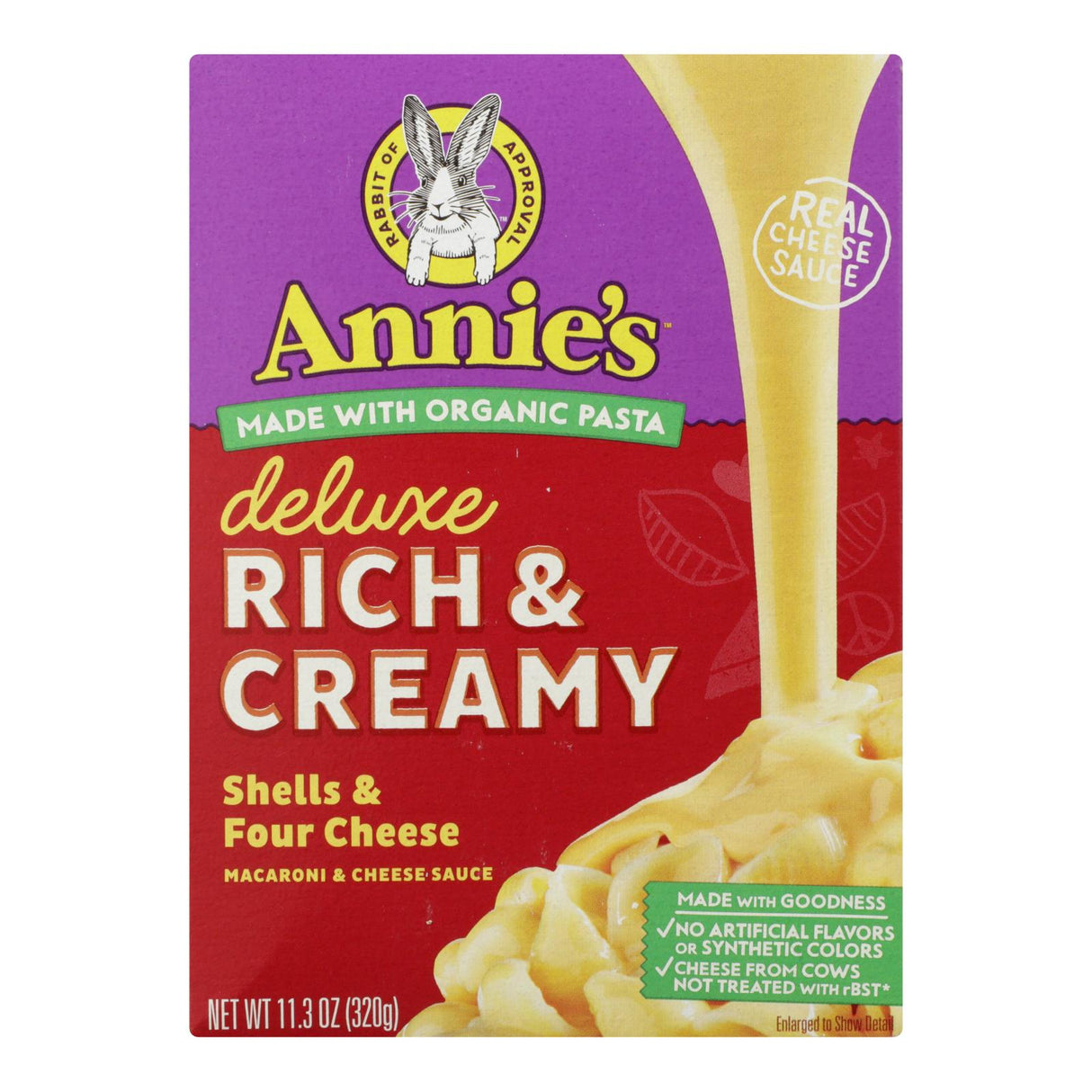 Entree, Macaroni & Cheese, Four Cheese, Shells, Dry, Rich & Creamy,12 - 11.3 OUNCE