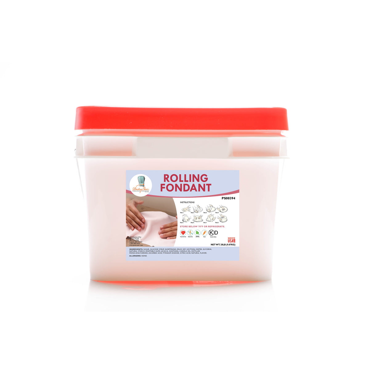 Sugar, Fondant, Rolled, White Vanilla,2 - 5 POUND