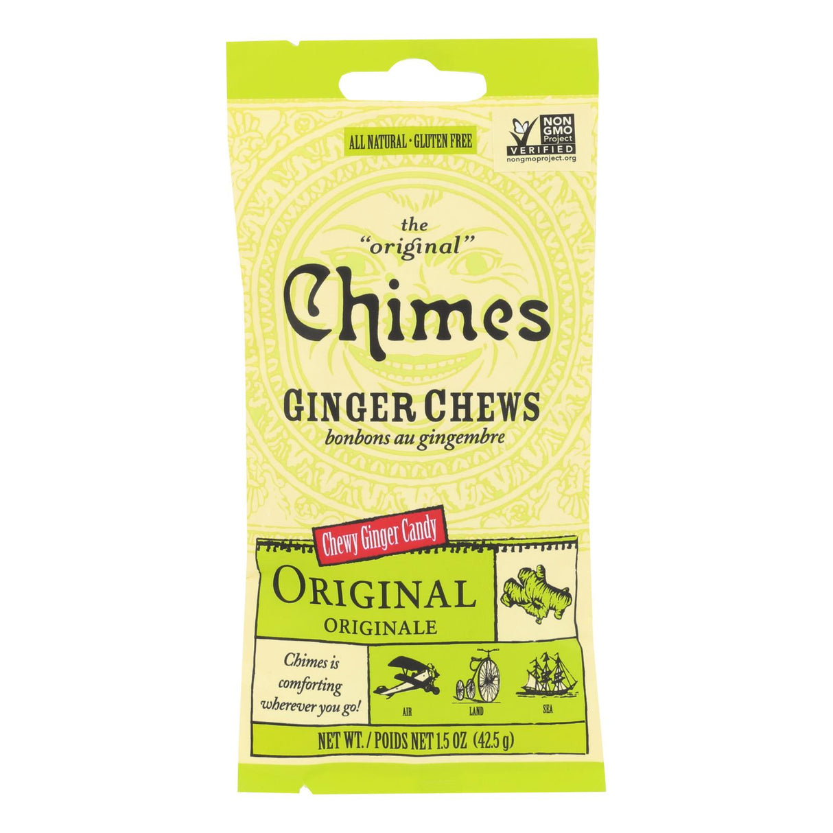 Candy, Ginger Chews, Original,12 - 1.5 OUNCE