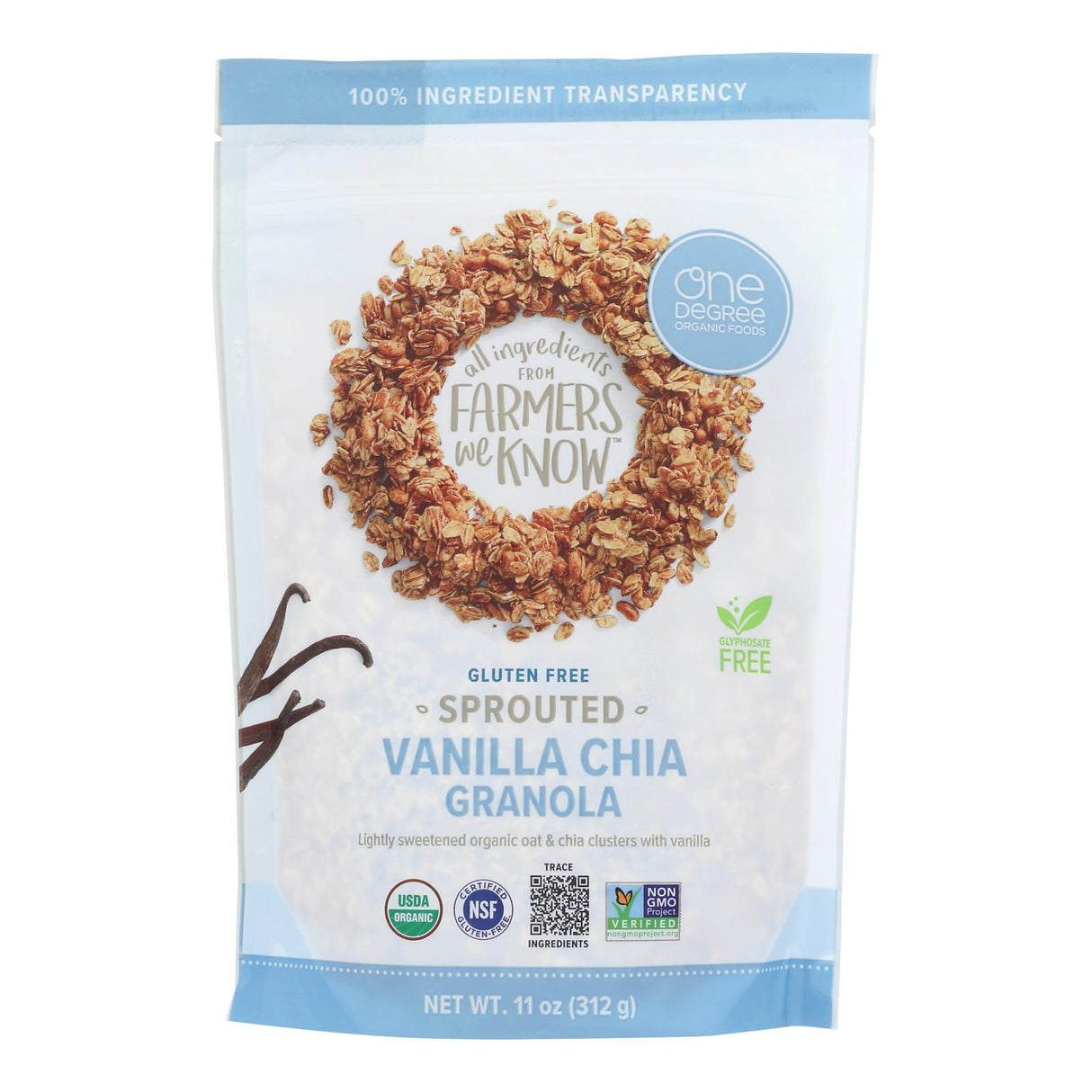 Granola, Sprouted, Vanilla Chia,6 - 11 OUNCE