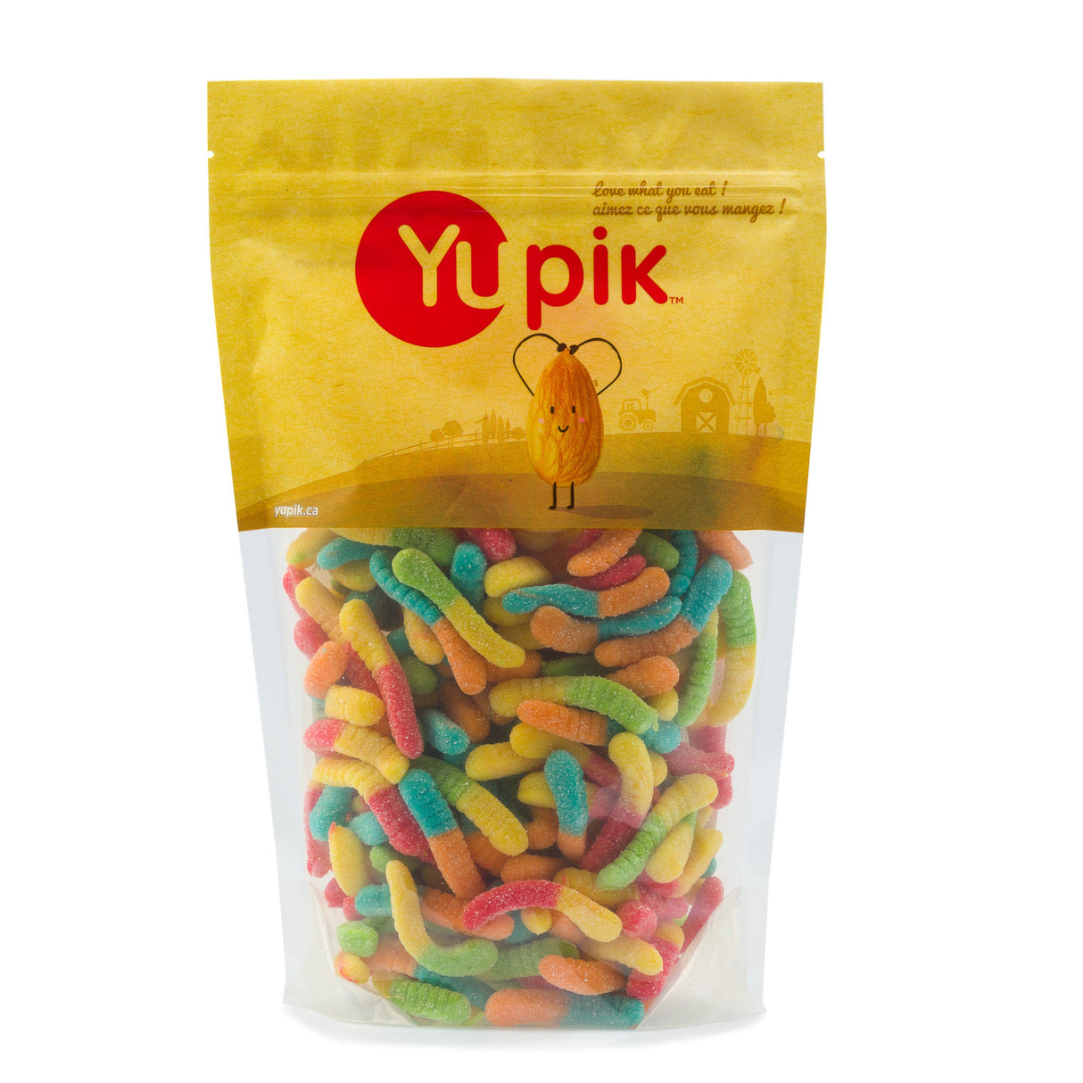 Candy, Gummy Worms, Neon, Bulk,6 - 2.2 POUND