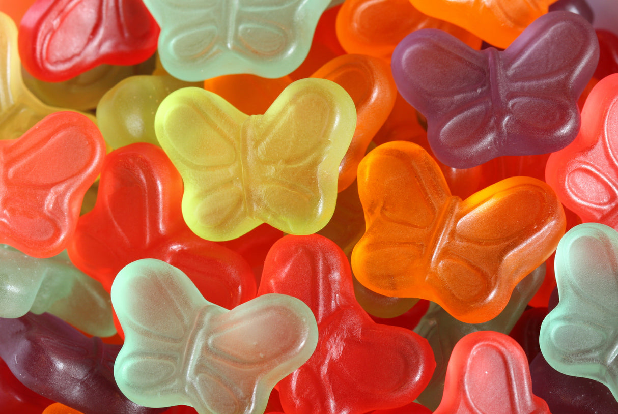 Candy, Gummy Butterfly, Mini, Bulk,6 - 2.2 POUND