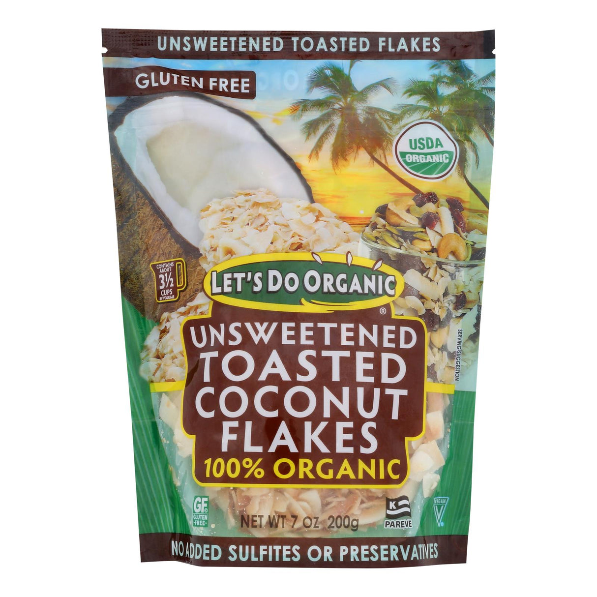 Coconut, Toasted, Flakes, Organic,12 - 7 OUNCE