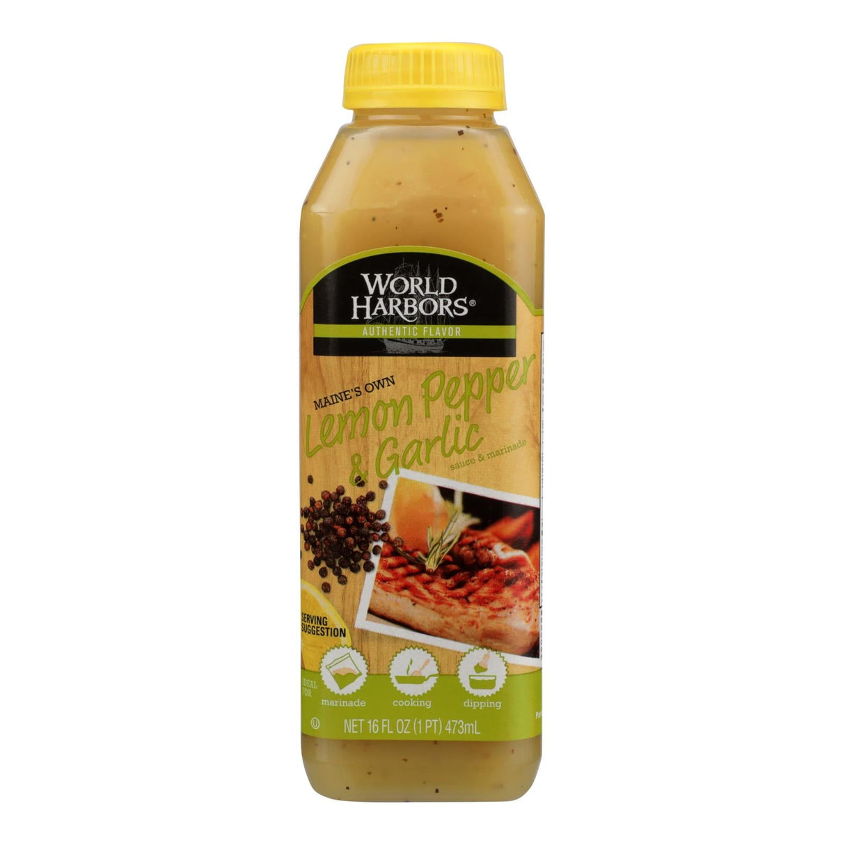 Sauce, Lemon Pepper & Garlic,6 - 16 FLUID