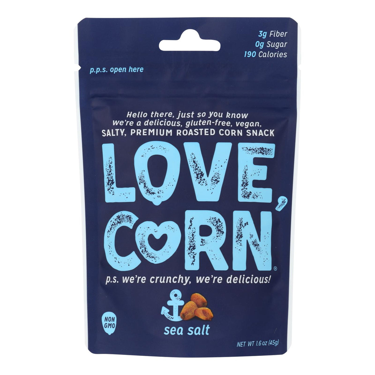 Snacks, Roasted Corn, Sea Salt,10 - 1.6 OUNCE