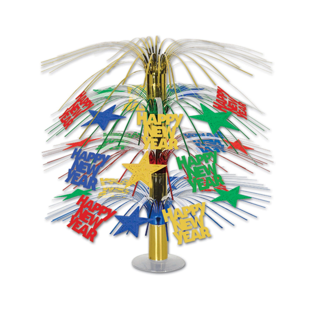 Decorations, Centerpiece, Cascade, Happy New Year, Multi Color, 18 Inch,1 - 6 COUNT