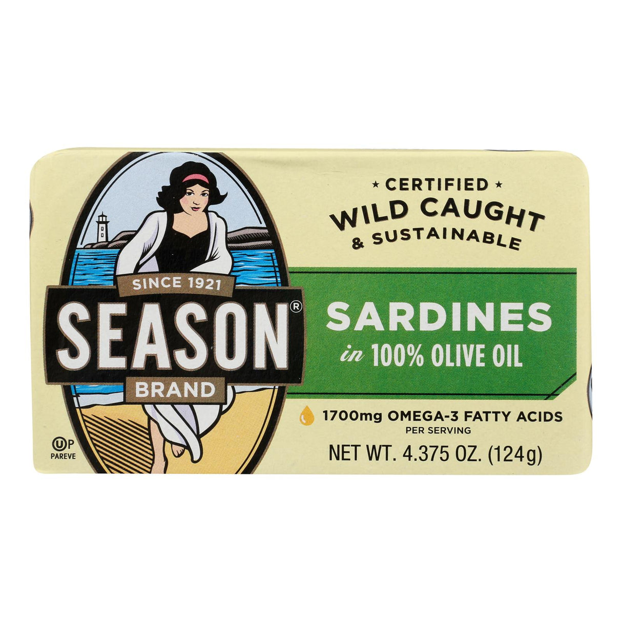 Sardines, Wild-Caught, in Extra Virgin Olive Oil,12 - 4.38 OUNCE