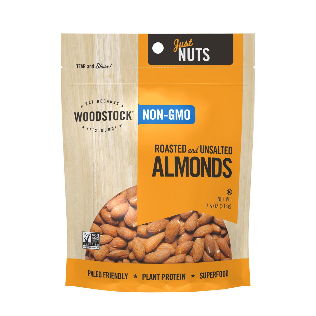 Almonds, Roasted Unsalted,8 - 7.5 OUNCE