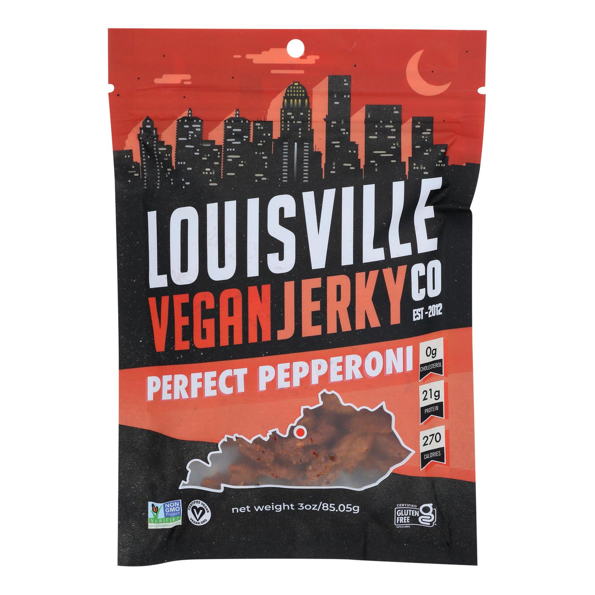 Jerky, Plant Based, Perfect Pepperoni, Pieces,10 - 3 OUNCE