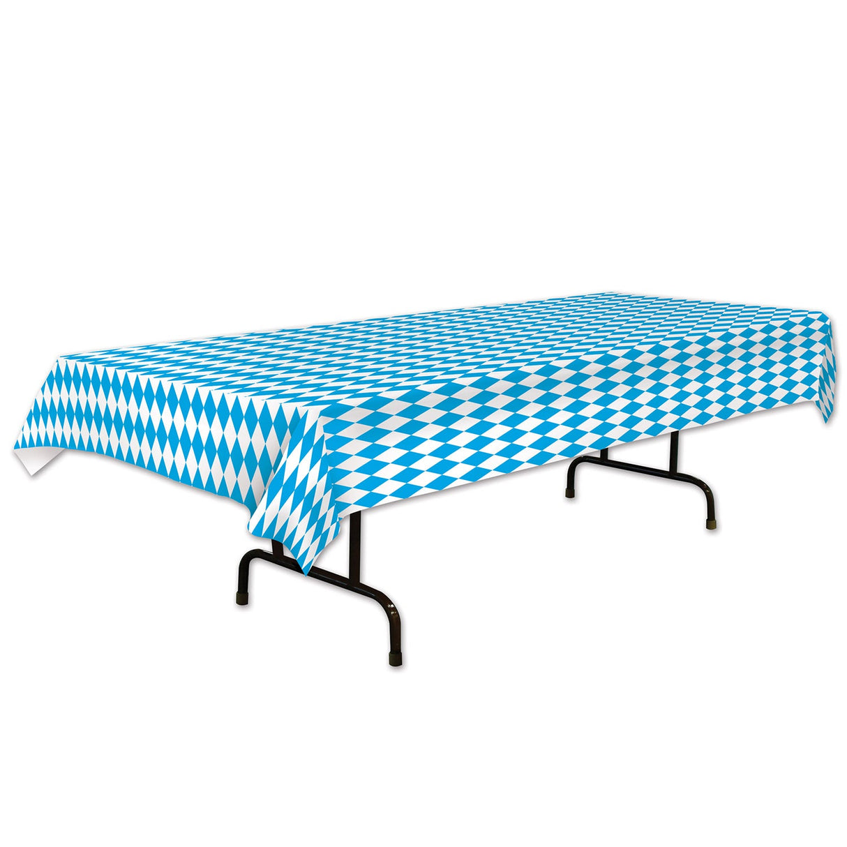Table Covers, Blue & White, Oktoberfest, 54 x 108 Inch, Plastic,1 - 12 COUNT