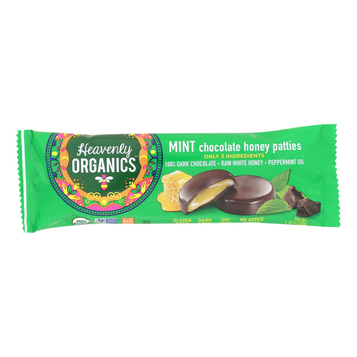 Candy, Dark Chocolate Patty, with Honey & Mint,16 - 1.2 OUNCE