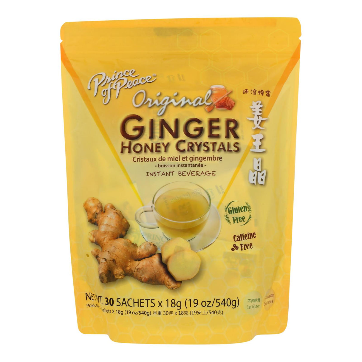 Tea, Ginger Honey, Instant, Crystals, Sachets, 18 Gram,1 - 30 COUNT