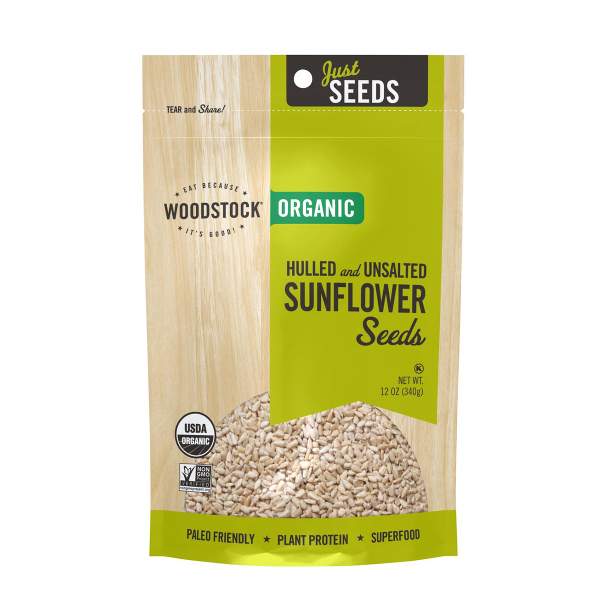 Seeds, Sunflower, Unsalted, Shelled,8 - 12 OUNCE