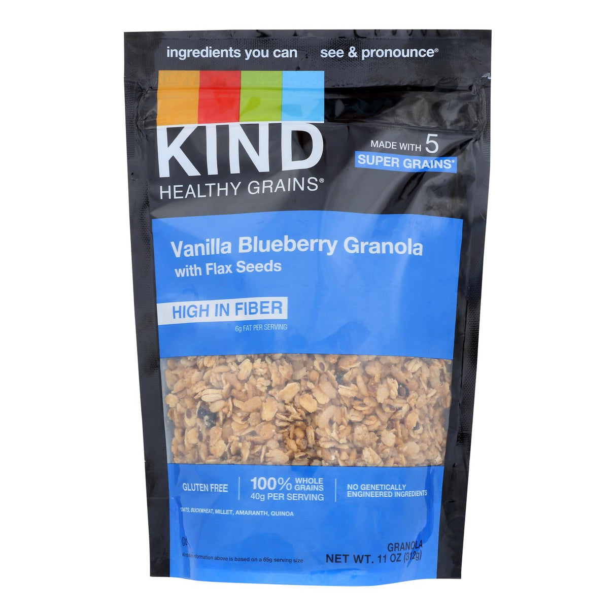 Granola, Vanilla Blueberry, with Flax Seeds,6 - 11 OUNCE