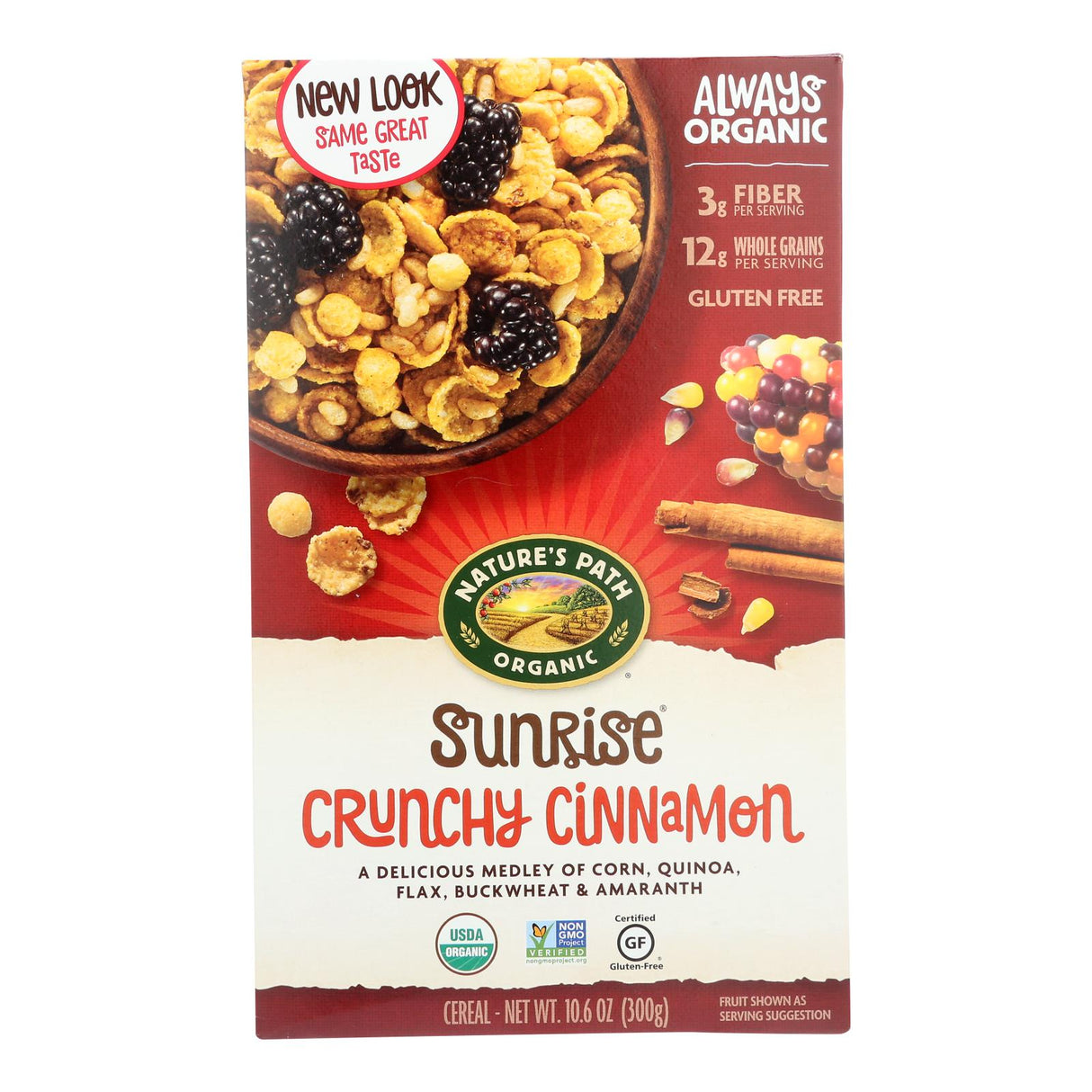 Cereal, Multigrain Flakes, Cinnamon,12 - 10.6 OUNCE