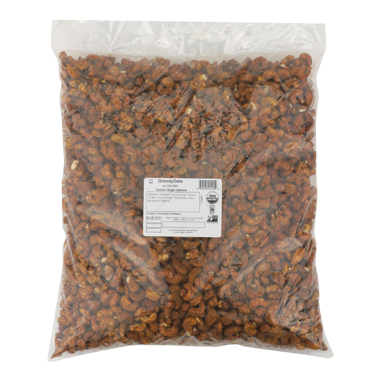 Cashews, Whole, Tumeric Ginger,1 - 10 POUND