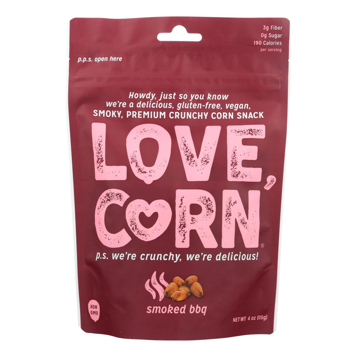 Snacks, Roasted Corn, Smoked Barbeque,12 - 4 OUNCE