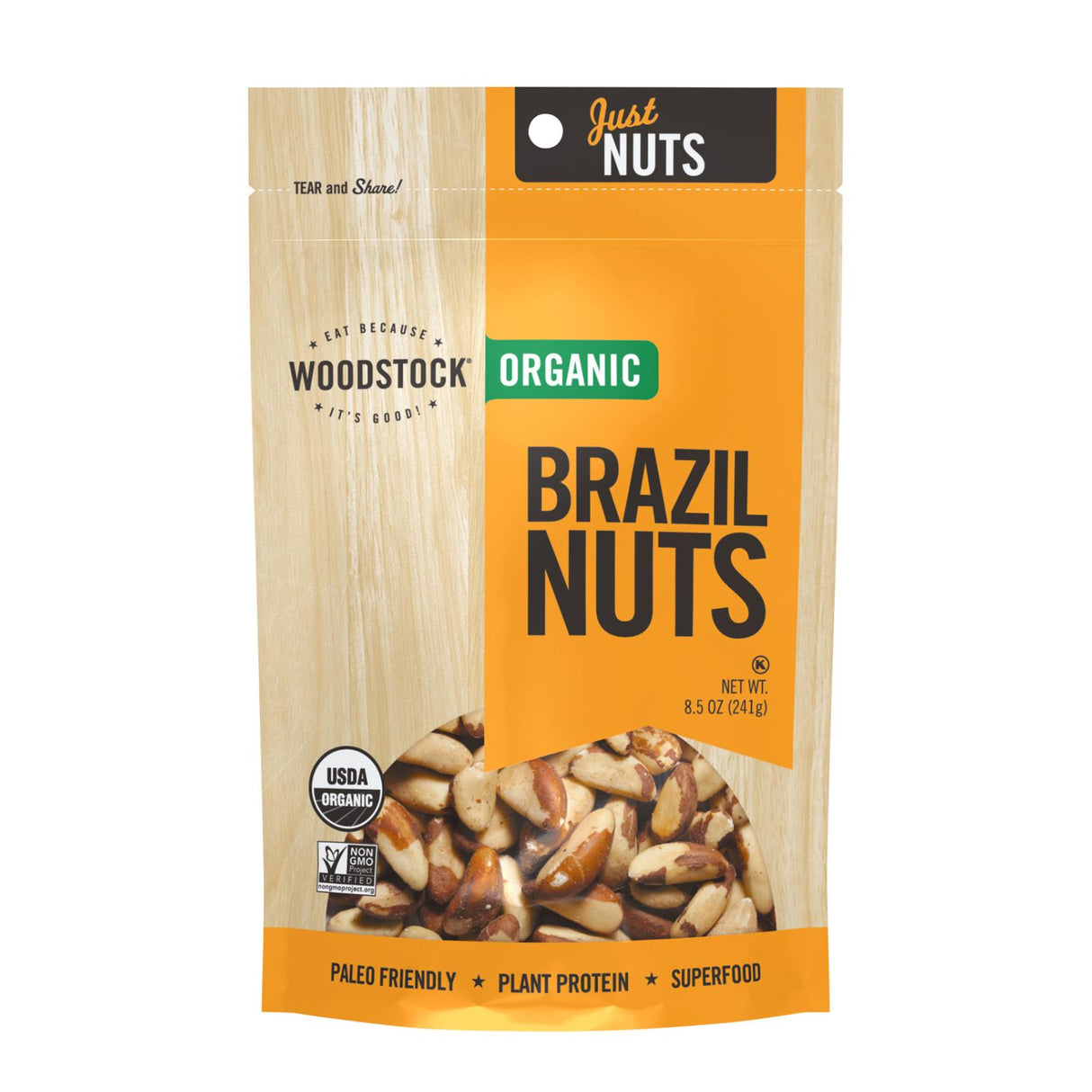 Brazil Nuts, Organic,8 - 8.5 OUNCE