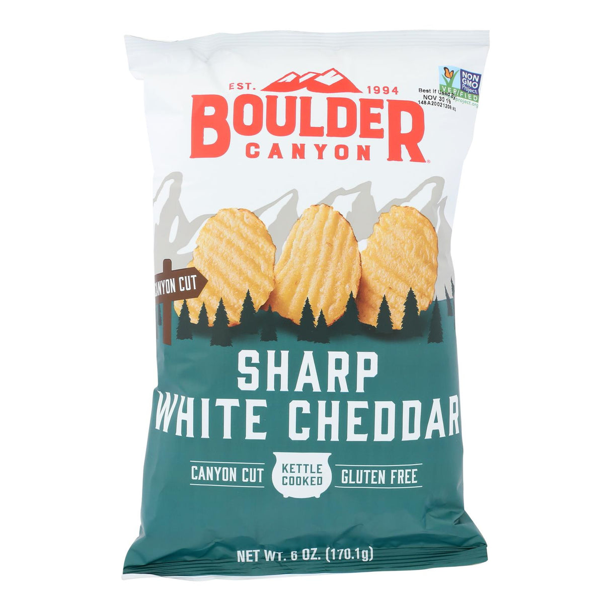 Chips, Potato, Kettle, White Cheddar,12 - 6 OUNCE