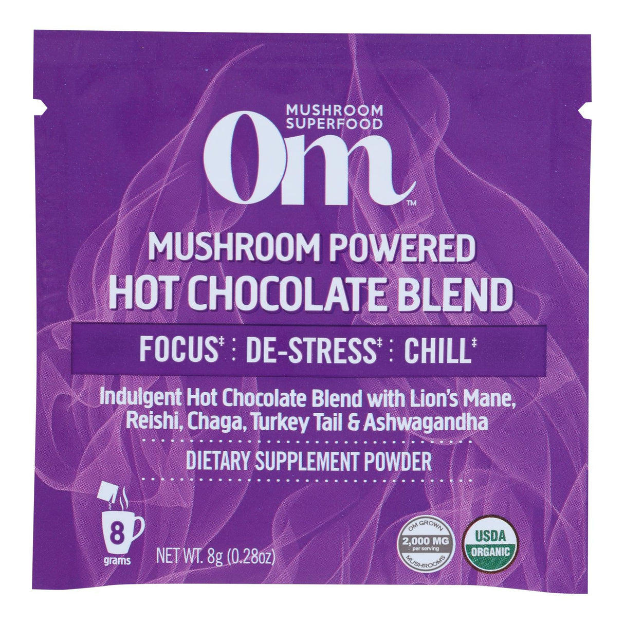 Drink Mix, Hot Chocolate, Mushroom, Single-Serve,10 - 0.21 OUNCE