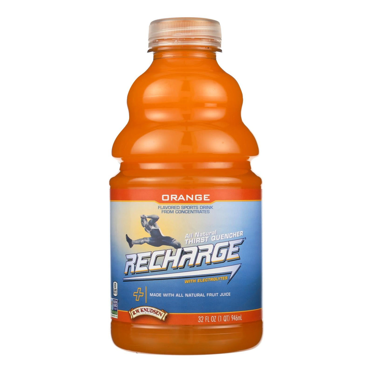 Sports Drink, Orange-Flavored, Single-Serve,6 - 32 FLUID