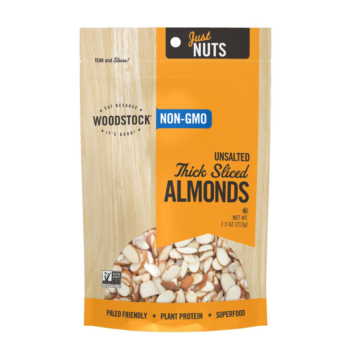 Almonds, Raw, Thick Sliced,8 - 7.5 OUNCE