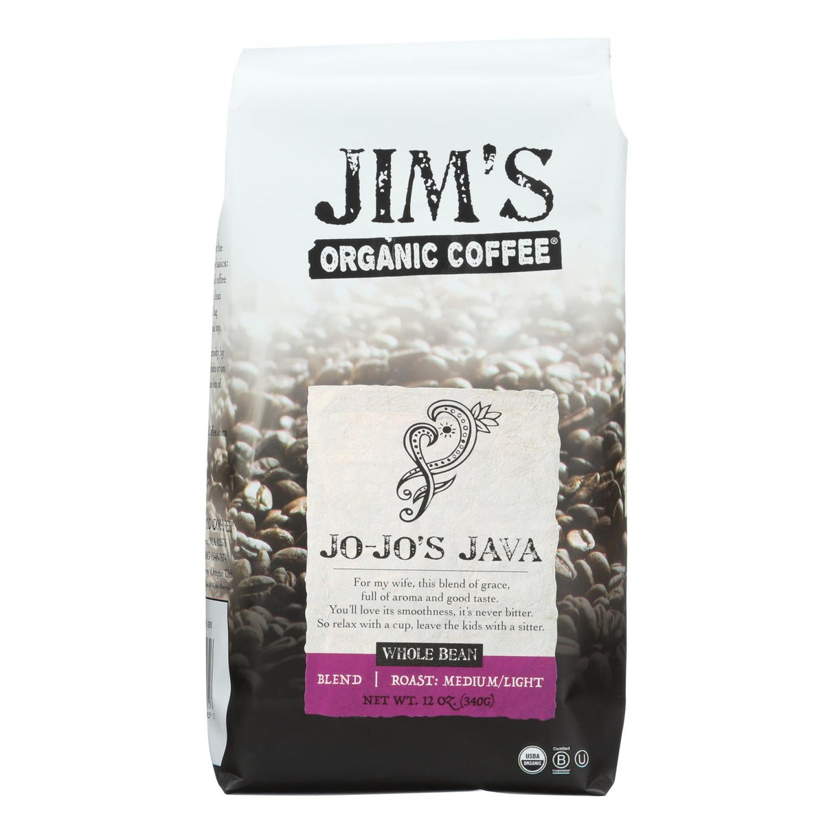 Coffee, Whole Bean, Medium-Light Roast,6 - 12 OUNCE