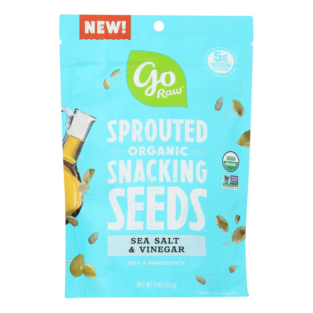 Seeds, Snacking, Sprouted, Sea Salt & Vinegar,10 - 4 OUNCE