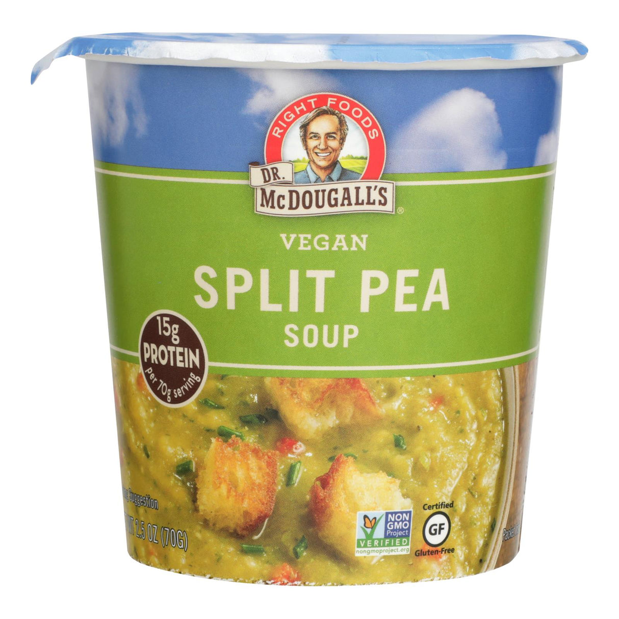 Soup, Split Pea & Barley, Cup,6 - 2.5 OUNCE