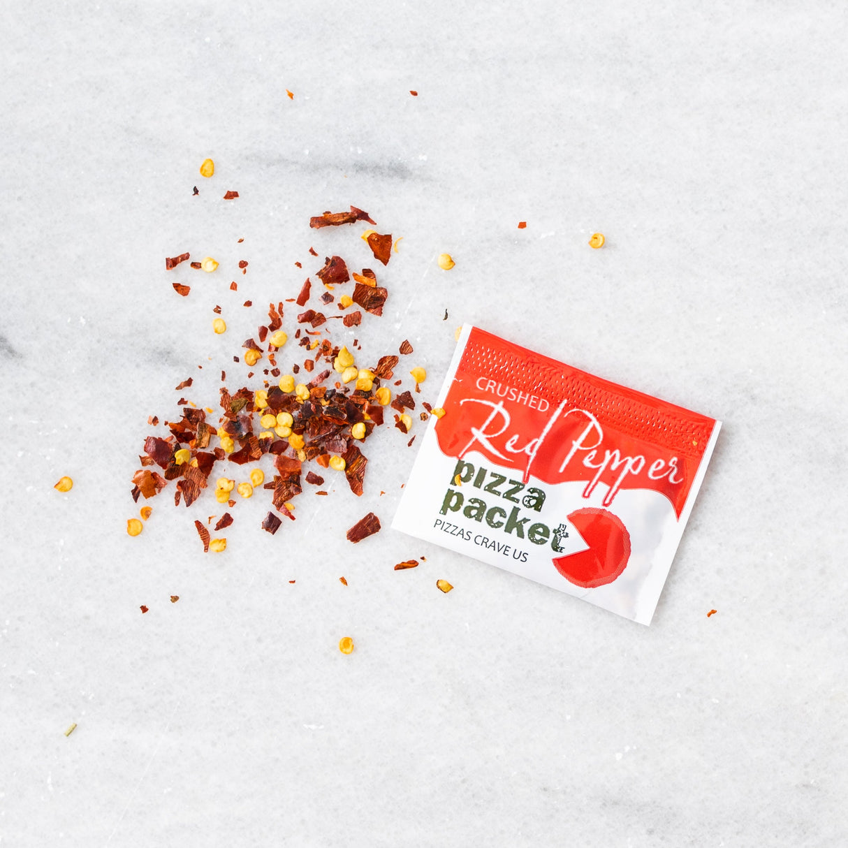 Spice, Red Pepper, Crushed, Individual Packets,500 - 1 Gram Avg