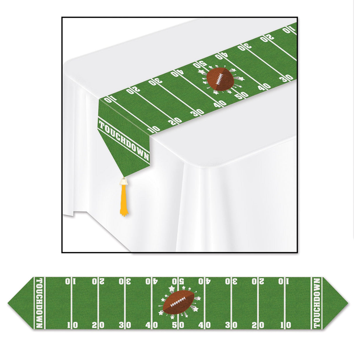 Table Runners, Game Day Football, 11 Inch x 6 Foot,1 - 12 COUNT