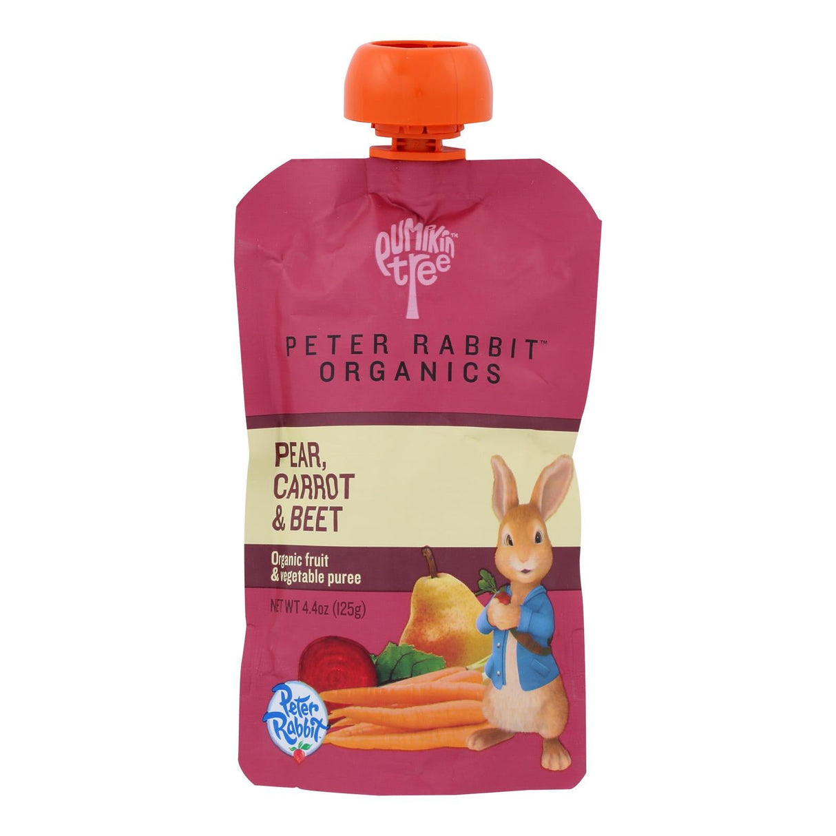 Puree, Vegetable & Fruit Snack, Beet/Carrot/Pear, Single-Serve, Pouch,10 - 4.4 OUNCE