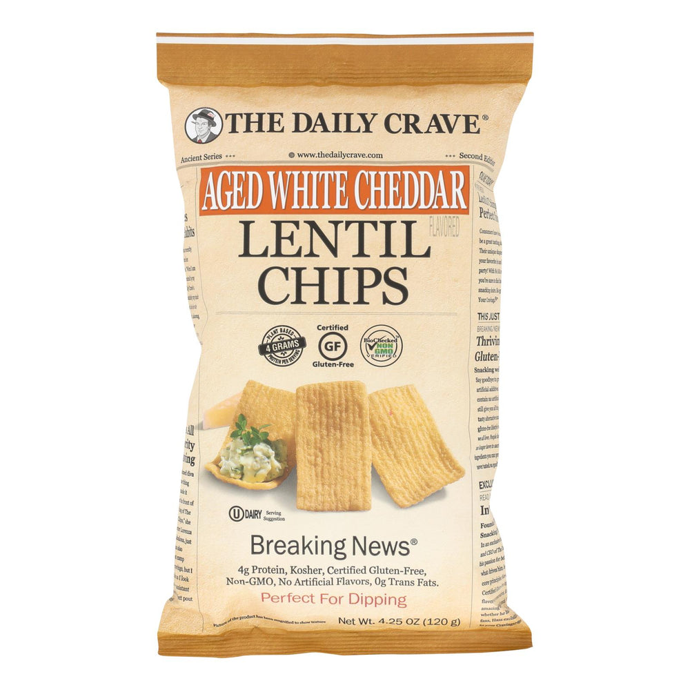 Chips, Lentil, Aged White Cheddar,8 - 4.25 OUNCE