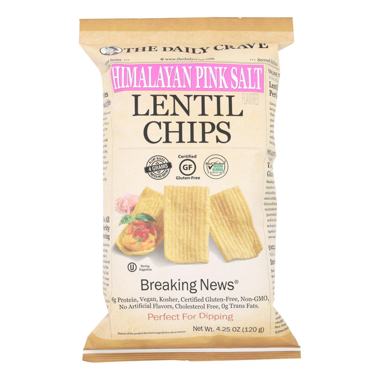 Chips, Lentil, Himalayan Salt,8 - 4.25 OUNCE