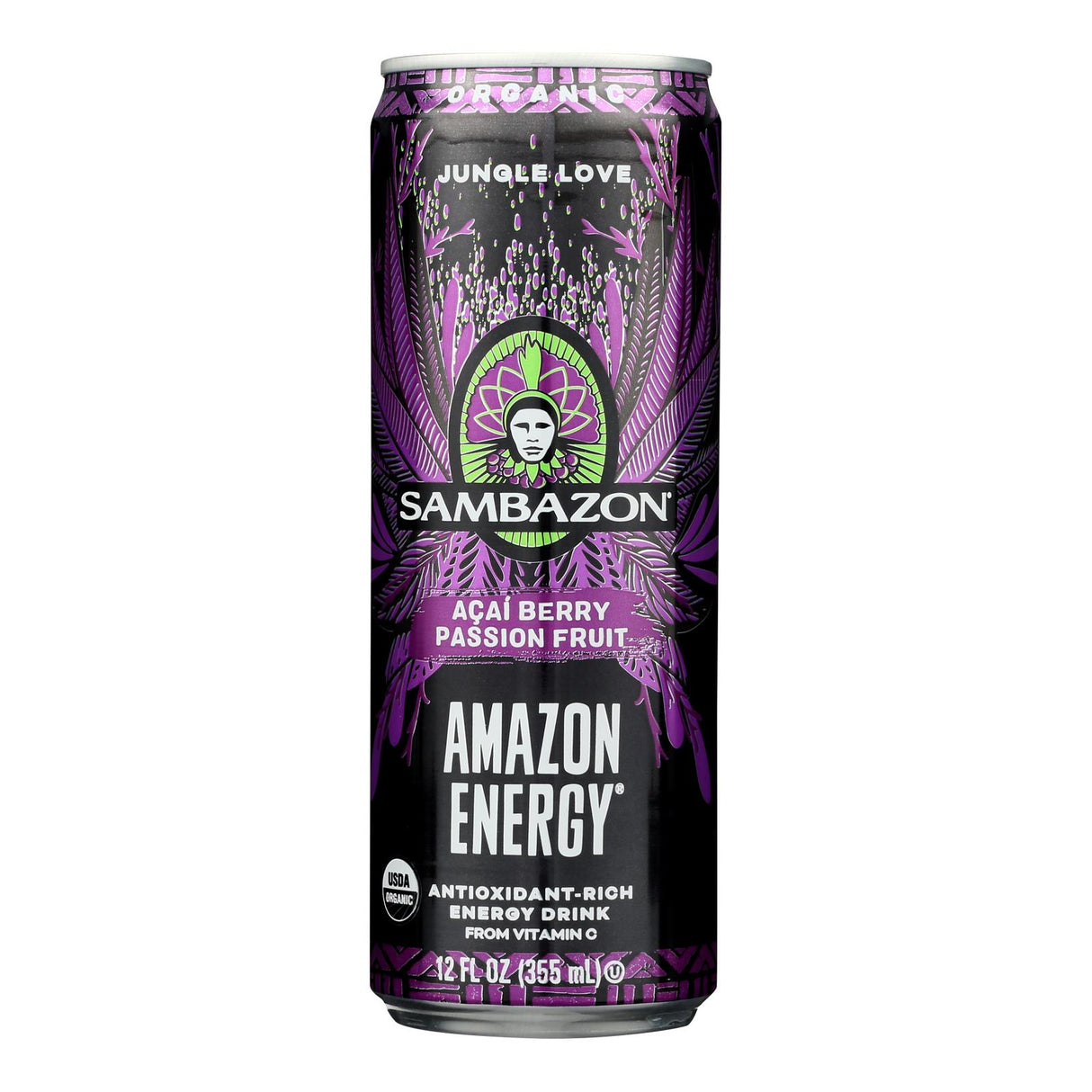 Energy Drink, Jungle Love, Acai Berry Passion Fruit, Single-Serve,12 - 12 FLUID