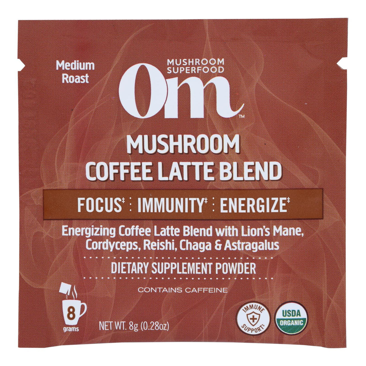 Drink Mix, Coffee Latte, Mushroom, Single-Serve,10 - 0.21 OUNCE