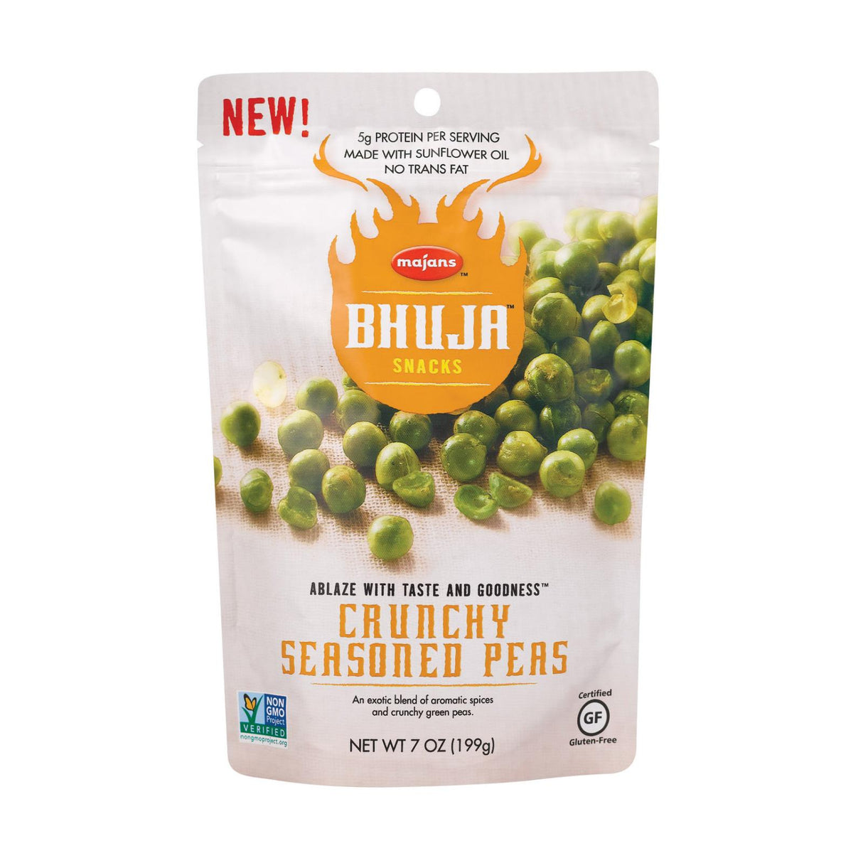 Snack, Green Pea, Crunchy, Seasoned,6 - 7 OUNCE