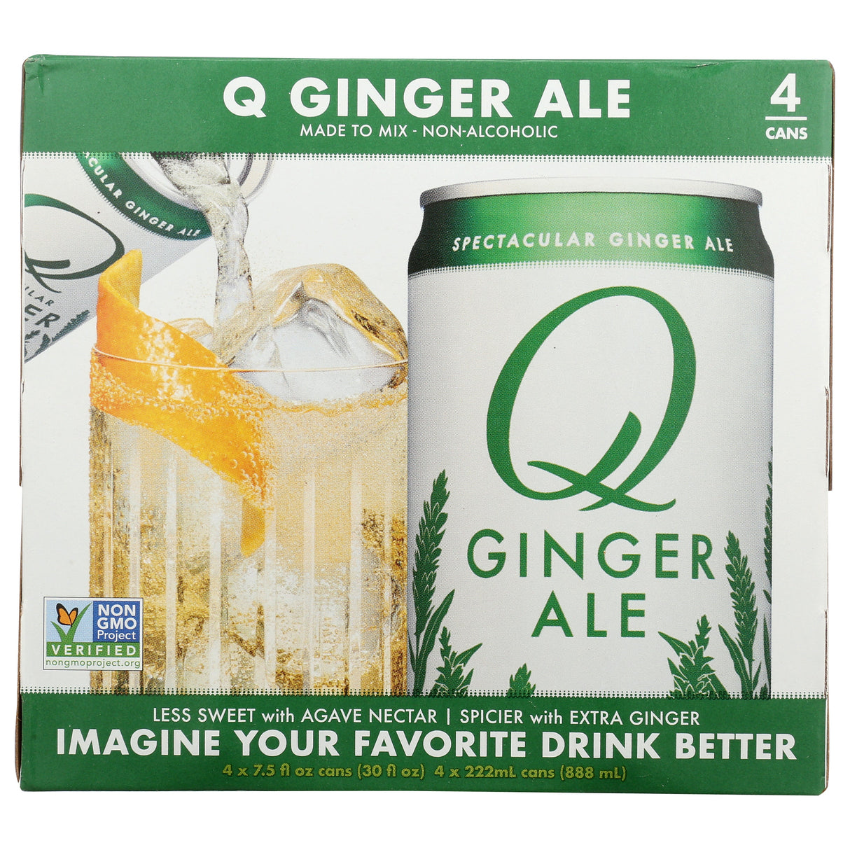 Soft Drink, Ginger Ale, Can, Single-Serve, Shelf-Stable,6 - 30 FLUID