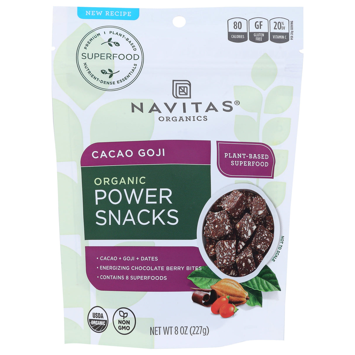 Snack Bites, Cacao Goji,12 - 8 OUNCE