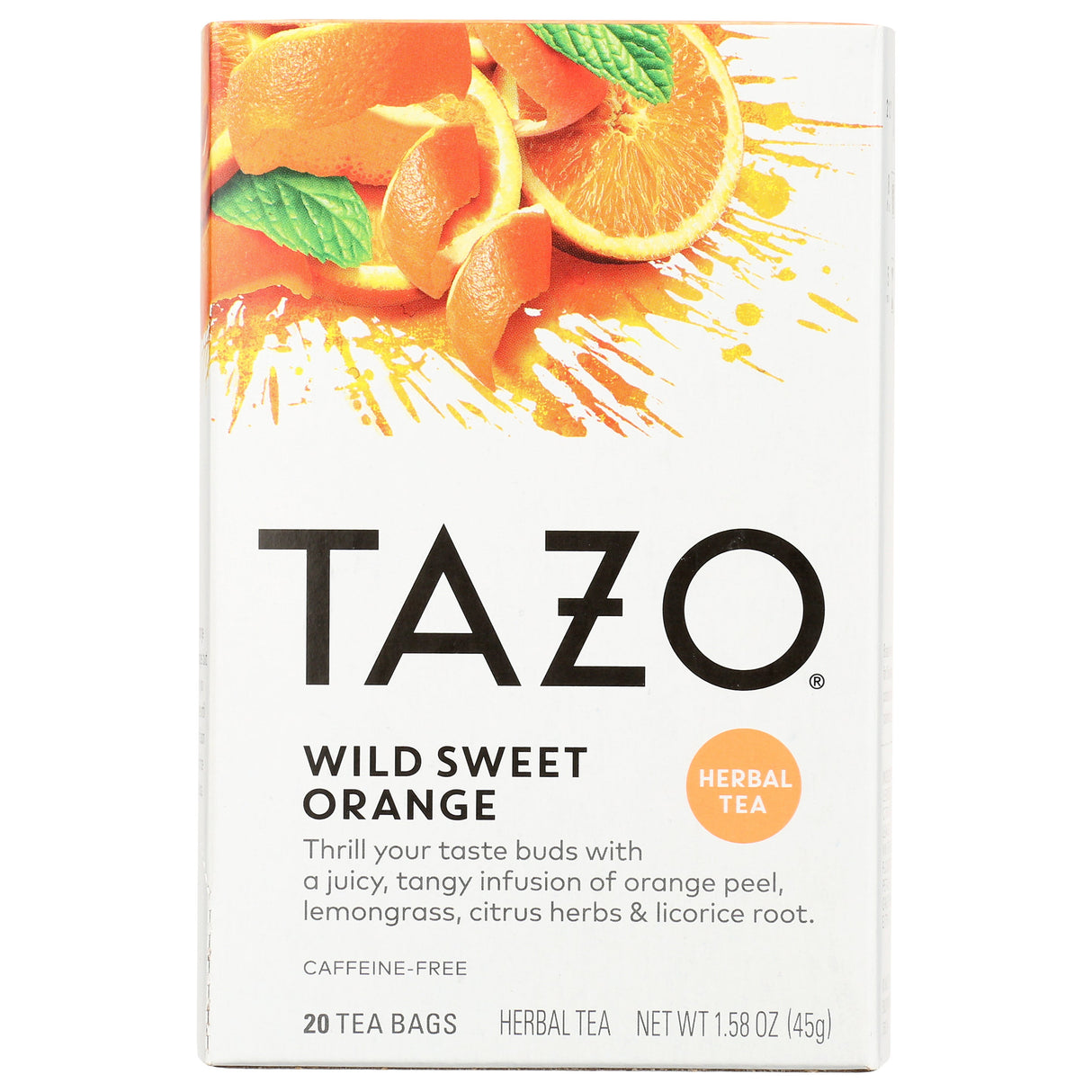 Tea, Herbal, Wild Sweet Orange, Individually-Wrapped with String,6 - 20 COUNT