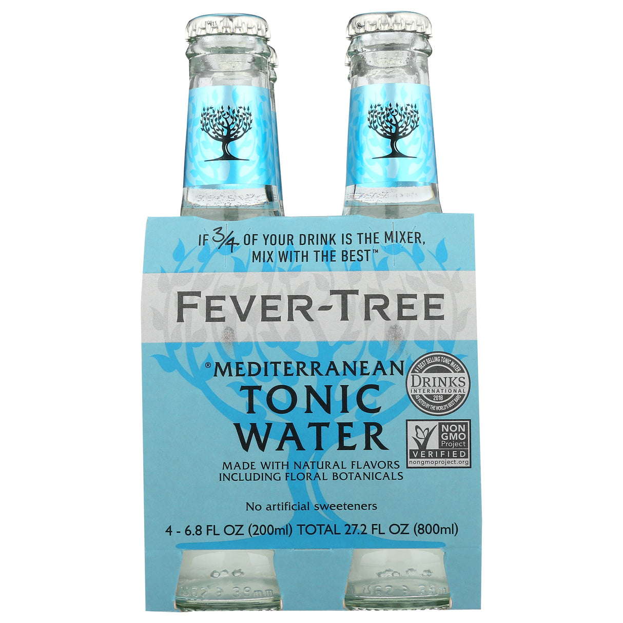 Soft Drink, Tonic Water, Glass, Single-Serve, 6.8 Fluid Ounce,6 - 4 COUNT