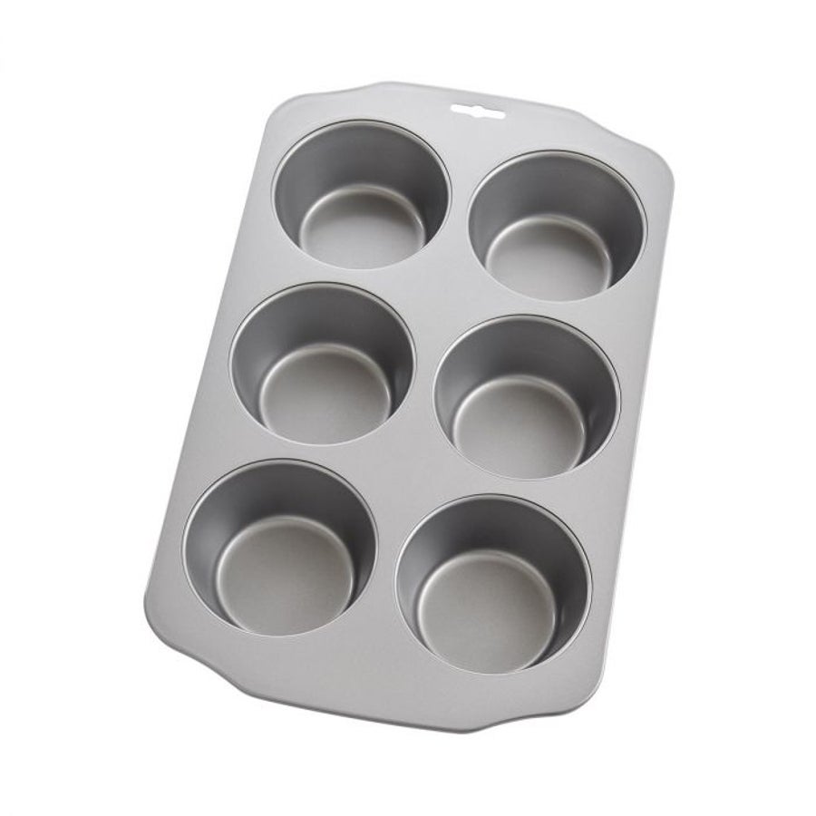 Pans, Muffin, 6-Cup, Jumbo, Steel,12 - 1 COUNT