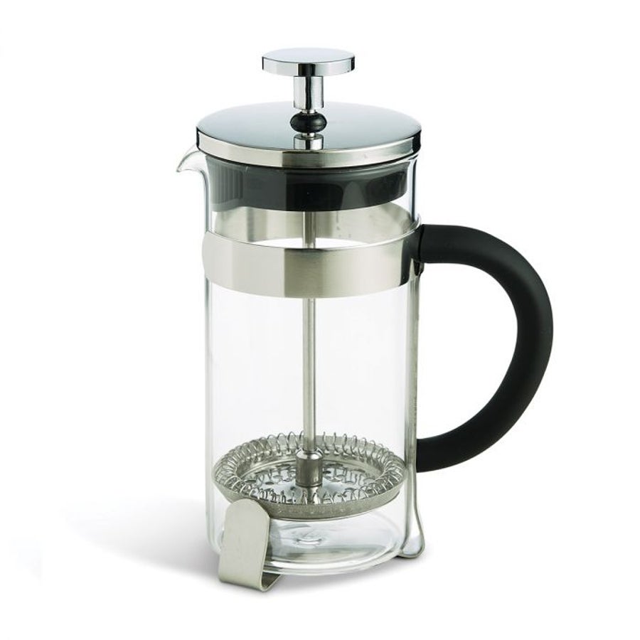 Coffee Maker, French Press, 3 Cup, Glass/Polypropylene/Stainless Steel, with Comfort Grip,1 - 6 COUNT